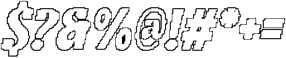 CS Rihana Pixel Outline otf (400) Font OTHER CHARS