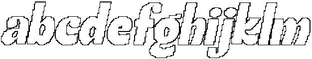 CS Rihana Pixel Outline otf (400) Font LOWERCASE