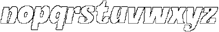 CS Rihana Pixel Outline otf (400) Font LOWERCASE