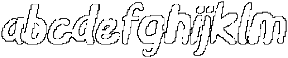 CS Rijeka Pixel Outline otf (400) Font LOWERCASE