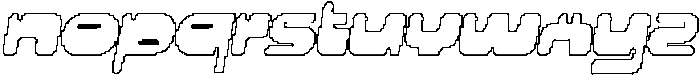 CS Rilke Pixel Outline otf (400) Font LOWERCASE