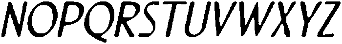 CS Riposte Drawn Italic otf (400) Font UPPERCASE