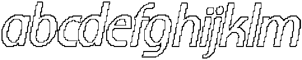 CS Riposte Pixel Outline otf (400) Font LOWERCASE