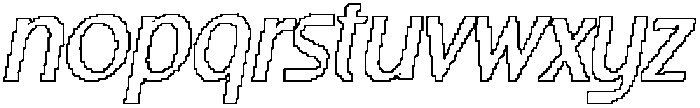 CS Riposte Pixel Outline otf (400) Font LOWERCASE