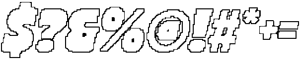 CS Risgard Pixel Outline otf (400) Font OTHER CHARS