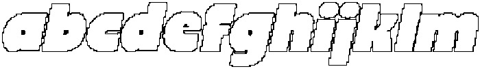 CS Risgard Pixel Outline otf (400) Font LOWERCASE