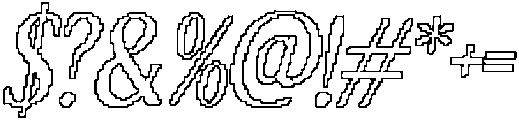 CS Ristela Pixel Outline otf (400) Font OTHER CHARS