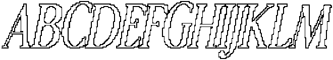 CS Ristela Pixel Outline otf (400) Font UPPERCASE