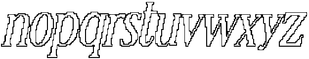 CS Ristela Pixel Outline otf (400) Font LOWERCASE