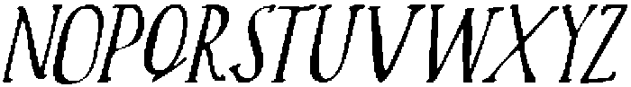CS Roast Drawn Italic otf (400) Font UPPERCASE