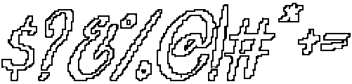 CS Roast Pixel Outline otf (400) Font OTHER CHARS