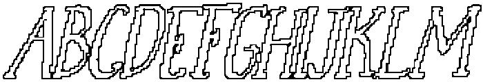 CS Roast Pixel Outline otf (400) Font UPPERCASE