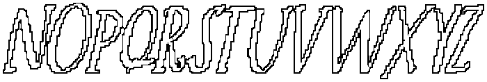 CS Roast Pixel Outline otf (400) Font LOWERCASE