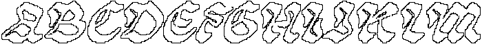 CS Rolins Pixel Outline otf (400) Font UPPERCASE