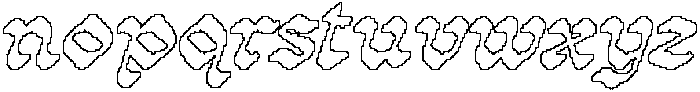 CS Rolins Pixel Outline otf (400) Font LOWERCASE