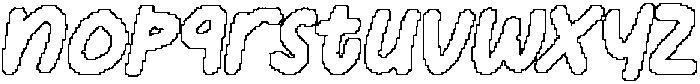 CS Rolisy Pixel Outline otf (400) Font LOWERCASE