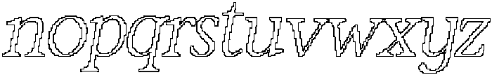 CS Rollent Pixel Outline otf (400) Font LOWERCASE