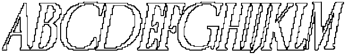 CS Romaine Pixel Outline otf (400) Font UPPERCASE