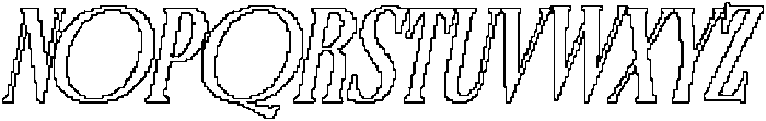 CS Romaine Pixel Outline otf (400) Font UPPERCASE
