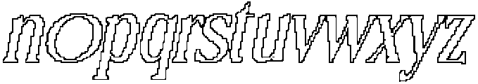 CS Romaine Pixel Outline otf (400) Font LOWERCASE