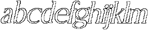 CS Rottage Pixel Outlline otf (400) Font LOWERCASE