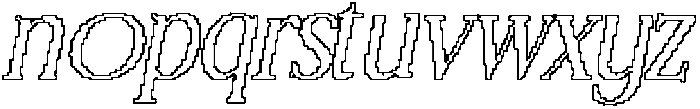 CS Rottage Pixel Outlline otf (400) Font LOWERCASE