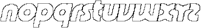 CS Rovian Pixel Outline otf (400) Font LOWERCASE
