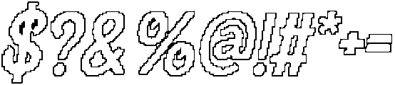 CS Rowdy Pixel Outline otf (400) Font OTHER CHARS