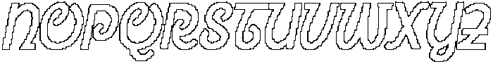 CS Rowdy Pixel Outline otf (400) Font UPPERCASE