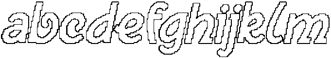 CS Rowdy Pixel Outline otf (400) Font LOWERCASE