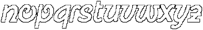 CS Rowdy Pixel Outline otf (400) Font LOWERCASE