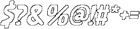 CS Roxby Pixel Outline otf (400) Font OTHER CHARS