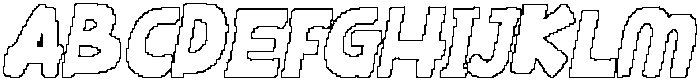 CS Roxby Pixel Outline otf (400) Font UPPERCASE