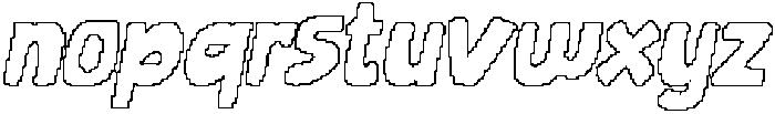 CS Roxby Pixel Outline otf (400) Font LOWERCASE