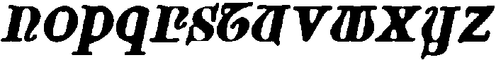 CS Rozena Drawn Italic otf (400) Font LOWERCASE