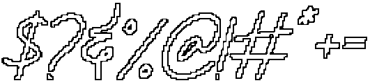 CS Ruska Pixel Outline otf (400) Font OTHER CHARS