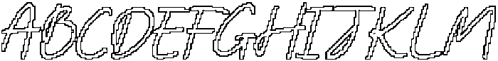 CS Ruska Pixel Outline otf (400) Font UPPERCASE