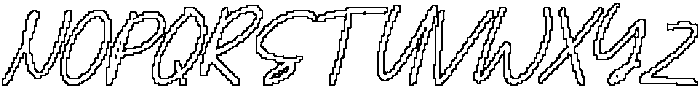 CS Ruska Pixel Outline otf (400) Font UPPERCASE