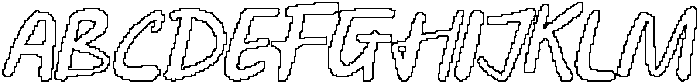 CS Sandra Pixel Outline otf (400) Font UPPERCASE