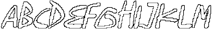 CS Sanford Pixel Outline otf (400) Font UPPERCASE