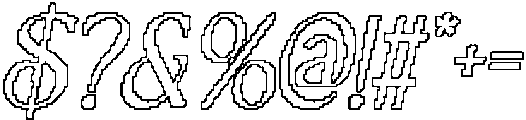 CS Sargent Pixel Outline otf (400) Font OTHER CHARS