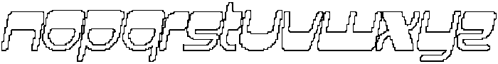 CS Satoru Pixel Outline otf (400) Font LOWERCASE