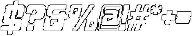 CS Saturn Pixel Outline otf (400) Font OTHER CHARS