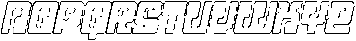 CS Saturn Pixel Outline otf (400) Font UPPERCASE