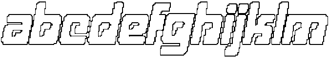 CS Saturn Pixel Outline otf (400) Font LOWERCASE