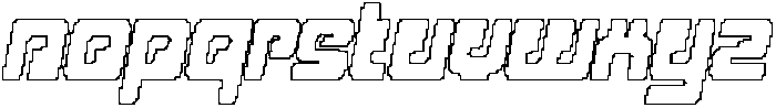 CS Saturn Pixel Outline otf (400) Font LOWERCASE