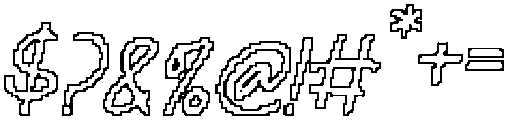 CS Sayville Pixel Outline otf (400) Font OTHER CHARS