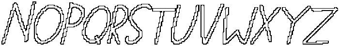 CS Sayville Pixel Outline otf (400) Font UPPERCASE