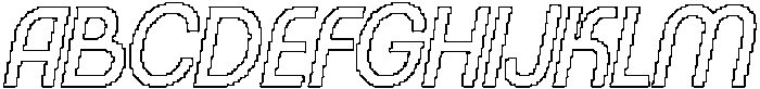CS Seaton Pixel Outline otf (400) Font UPPERCASE