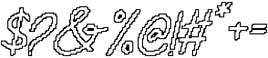 CS Selma Pixel Outline otf (400) Font OTHER CHARS